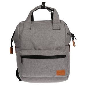 Damen Canvas Rucksack Tablet Laptop Fach Tasche Schwarz Grau City Bag Backpack Grau