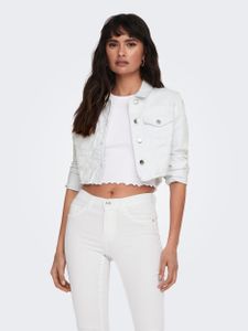 ONLY ONLWONDER LS CROPPED DNM JACKET GUA White XS