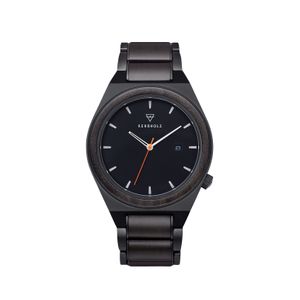 Kerbholz Holz-Armbanduhr für Herren Paul Sandelholz/Orange