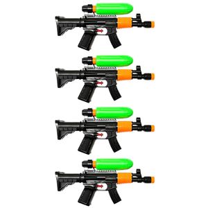 4er Set Wasserpistole mit 75 ml Wasser Tank Fassungsvermögen Spritzpistole Wassergewehr 28 cm Spielzeug Wasserspritzpistole