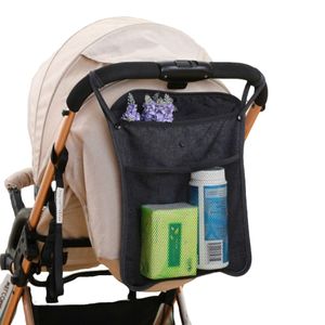 Universal Kinderwagen Einkaufsnetz Organizer Baby Tasche Buggy Kinderwagennetz, Farbe:Schwarz