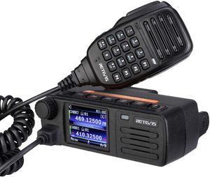 Retevis RT73 Amateurfunk, Dualband, DMR Digital/Analog, 4000 Kanäle, 200.000 Kontakte, Integriertes GPS, Dual Time Slot, Mini Mobilgerät (1 Stück, Schwarz)