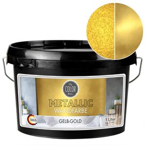 Metallic Wandfarbe 1 Liter - Gelb-Gold -