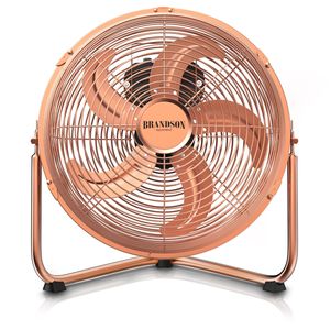 Brandson Windmaschine 34,5 cm, Bodenventilator im Retro Stil, Ventilator, Standventilator, hoher Luftdurchsatz, 55W, Kupfer, Preisträger 2025, robuster Stand, stufenlos neigbar, Brandson Windmaschine 34,5 cm, Bodenventilator im Retro Stil, Ventilator, Standventilator, hoher Luftdurchsatz, 55W, Kupfer, Preisträger 2025, robuster Stand, stufenlos neigbar,