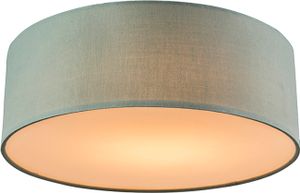 QAZQA - Modern Deckenleuchte I Deckenlampe I Lampe I Leuchte grün 30 cm inkl. LED - Drum mit Schirm LED I Wohnzimmer I Schlafzimmer - Textil Rund - I LED module QAZQA - Modern Deckenleuchte I Deckenlampe I Lampe I Leuchte grün 30 cm inkl. LED - Drum mit Schirm LED I Wohnzimmer I Schlafzimmer - Textil Rund - I LED module