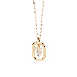 PDPAOLA Halskette MINI LETTERS 18K gold plated silver gold