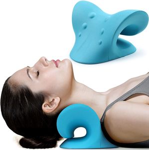 Nacken-Relaxer, Nacken- und Schulterentspanner, Nacken-Traktion, Traktionskissen, chiropraktisches Kissen zur Schmerzlinderung und Halswirbelsäulenausrichtung, Nackendehnung