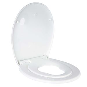 ONVAYA® Familien WC Sitz mit Absenkautomatik | Verkleinerbarer Toilettendeckel für Kinder | Weiße Toilettenbrille | Klodeckel