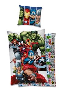 Avengers Marvel Bettwäsche 200 x 135, 80 x 80, 100% Baumwolle