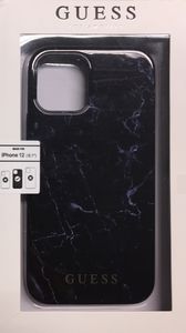Guess Hardcase Marble für  Apple iPhone 12 6.1" schwarz
