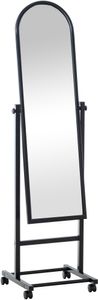 CLP Standspiegel Evoir Rollbar, Farbe:schwarz