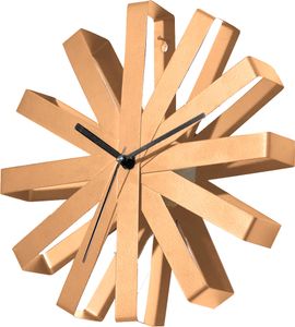 Design Edelstahl Fächer Wanduhr Metall Wanduhr Streifen Rosègold