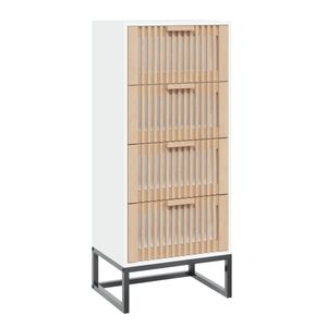 vidaXL Vysoká doska biela 40x30x95 cm Drevo Materiál