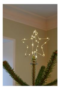 Sirius Home LED Weihnachtsbaumspitze Christina Metall 30 LED 15 cm batteriebetrieben gold