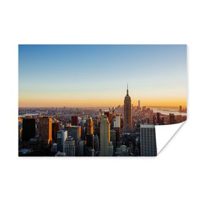 MuchoWow® Poster New York - Skyline - Sonnenuntergang 90x60 cm - Schlafzimmer