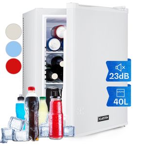 Klarstein Mini Kühlschrank für Zimmer, 40L Mini-Kühlschrank für Getränke & Kosmetik, Kleine Minibar, Kühlschrank Klein & Leise, Verstellbare Ablagen, Kleiner Skincare Kühlschrank 5-15°C