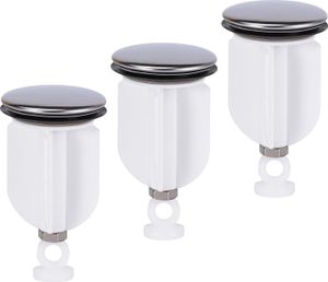 3 Stück Waschbeckenstöpsel, Abflussstopfen Waschbecken, Stöpsel Waschbecken, Abflussstopfen Waschbecken Stöpsel Verschluss, 40mm Universal Badewannenstöpsel mit Dichtung für Küche Bad Spüle