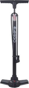 AMIGO luxus Fahrradpumpe mit Manometer 11 Bar 73 cm schwarz