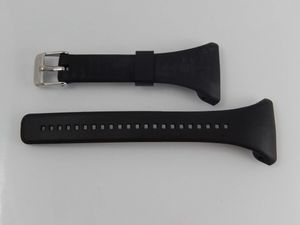 vhbw TPE Ersatz Armband L kompatibel mit Polar FT4, FT4f, FT4m, FT7, FT7m Fitnessuhr, Smartwatch - 11.5cm + 8.5 cm schwarz
