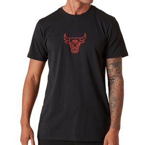 New Era NBA CHICAGO BULLS Chain Stitch Tee T-Shirt, Größe :S