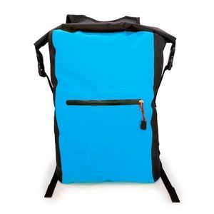MyGadget Wasserdichter Rucksack 25L - Dry Bag Roll Top Daypack Wasserfest - PVC Trockenbeutel Drybag Outdoor Tasche für Wasser Sport & Wandern in Hellblau