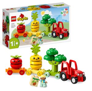 LEGO 10982 DUPLO My First Obst- und Gemüse-Traktor, Spielzeug zum Sortieren und Stapeln für Babys und Kleinkinder im Alter von 1,5 bis 3 Jahren, Lernspielzeug