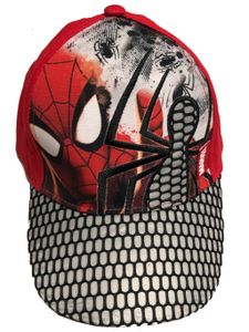 Marvel Spiderman Kinder-Kappe, Base Cap mit Klettverschluss Jungen und Mädchen rot, Gr. 54 cm