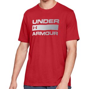 UNDER ARMOUR UA TEAM ISSUE WORDMARK SS Red /  / Steel L