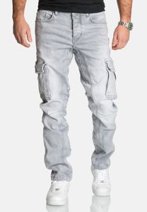 Cargo Jogger Jeans Slim Fit Design Hose Stretch Denim Pants A&S |