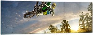 Bilder auf glas - Motorrad Extrem Spaß Wettbewerbe - 160x50cm - Glasbilder - Wandbilder - Kunstdruck - zum Aufhängen bereit - Wanddekoration aus Glas - Glas Bilder - Wandbild auf Glas - GAB160x50-2854