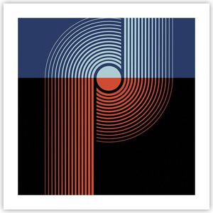 Poster - Poster ohne Rahmen - Abstraktion Moderne Minimalismus - 50x50 cm - Wand Bild - Wanddeko - Wandbilder - Kunstposter - Wandposter - Bilder - Kunstdruck - Wanddekoration - P2XAC50x50-4520