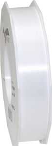 präsent 187 25 99 - 600 Ringelband auf Rolle, 25 mm breit, weiß (91 m)