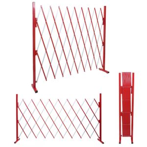 Absperrgitter HWC-B34, Scherengitter Zaun Schutzgitter ausziehbar, Alu rot-weiß Höhe 153cm, Breite 32-265cm Absperrgitter HWC-B34, Scherengitter Zaun Schutzgitter ausziehbar, Alu rot-weiß Höhe 153cm, Breite 32-265cm