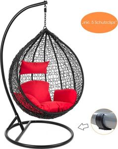 Hängesessel mit Gestell Polyrattan Hängekorb Rattan Hängestuhl Hängesitz Schwarz Hängesessel mit Gestell Polyrattan Hängekorb Rattan Hängestuhl Hängesitz Schwarz