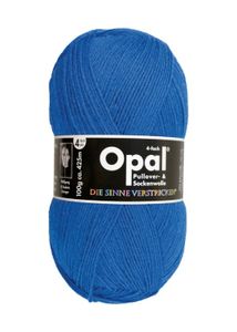 Opal Sockenwolle 100g Uni Blau 4-fach