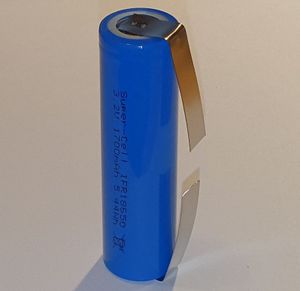 LiFePo4 Super-Cell Akku IFR-18650 3,2V 1700mAh 5,44Wh Akku Zelle mit U Lötfahnen