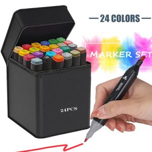 24 Farbige Graffiti Sketch Stift Fettige Mark Farben Marker Metallic Marker Pens