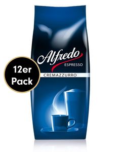 Kaffee-Sparpaket CREMAZZURRO von Alfredo Espresso, 12x1000g Bohnen