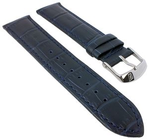 Festina | Uhrenarmband Leder Krokoprägung 22mm F16823 F20426, Farbe:dunkelblau