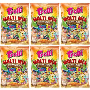 Trolli Mini Fruchtgummi Multi Mix Schmatzinsel 500g 6er Pack