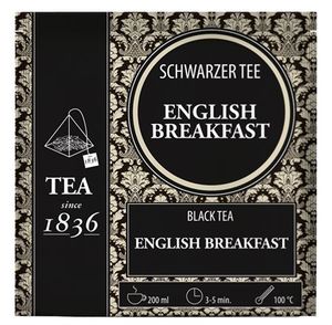 Schwarzer Tee English Breakfast 50 Pyramidenbeutel im Sachet à 3 g