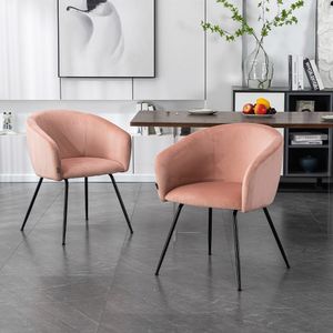 HOME DELUXE - Polsterstuhl ARIA - 2 Stück, Farbe: Samt Terrakotta - weiche Polsterung, bis 120 kg belastbar I Küchenstuhl Speisestühle Esszimmerstühle