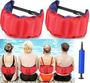 2er Pack Schwimmgürtel, aufblasbarer Schwimmtrainingsgürtel, verstellbare Schwimmhilfe für Kinder und Erwachsene, Wassersport, Schwimmtraining, Schwimmhilfe