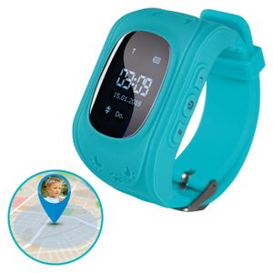 EASYmaxx 458 Kinder Smart Watch Mit GPS Funktion | Smartwatch Für Jungen Und Mädchen Mit GPS, SOS Telefon, Standortlokalisierung, Tracker | Elektrisches Digital Armband Ohne Handy verwendbar (Blau) Smart Watch Kinder Tracker Wasserdicht Smartwatch GPS Uhr