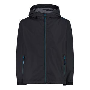 CMP Jungen Regenjacke Outdoorjacke mit Kapuze Jacket Fix Hood, Farbe:Grau, Größe:116, Artikel:-59UN antracite / reef