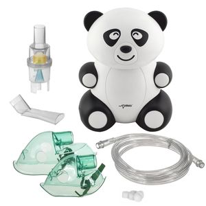 Inhalator Inhaliergerät Vernebler Inhalationsgerät Aerosolvernebler Komplettset2 Masken ✔ Verebler ✔ Mundstück ✔ Schlauch ✔ 5 Filter ✔ Panda