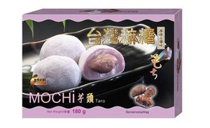 4er Pack - AWON Mochi Taro (4x 180g) | Klebreiskuchen mit Taro-Geschmack