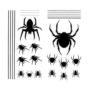 Oblique Unique 15 Spinnen Sticker Aufkleber realistisch schaurig haarig Halloween Deko