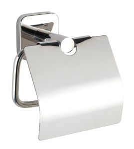 WENKO Toilettenpapier Halter mit Deckel Mezzano WC Rollen rostfrei