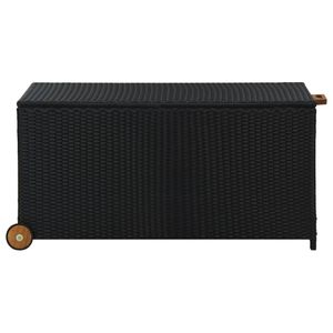 vidaXL Garten-Auflagenbox Schwarz 120x65x61 cm Poly Rattan